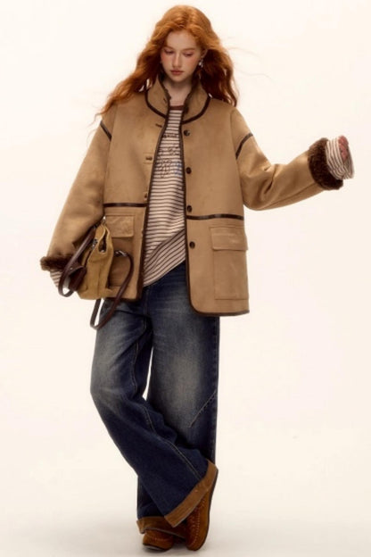 Reversible Suede Lambswool Jacket