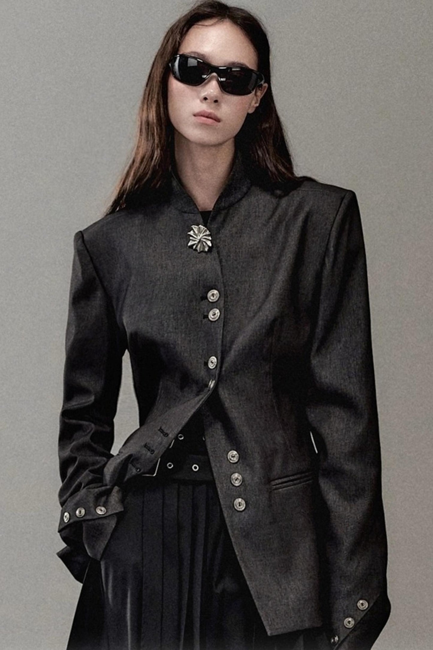 Shoulder Cut Moon Marks Blazer