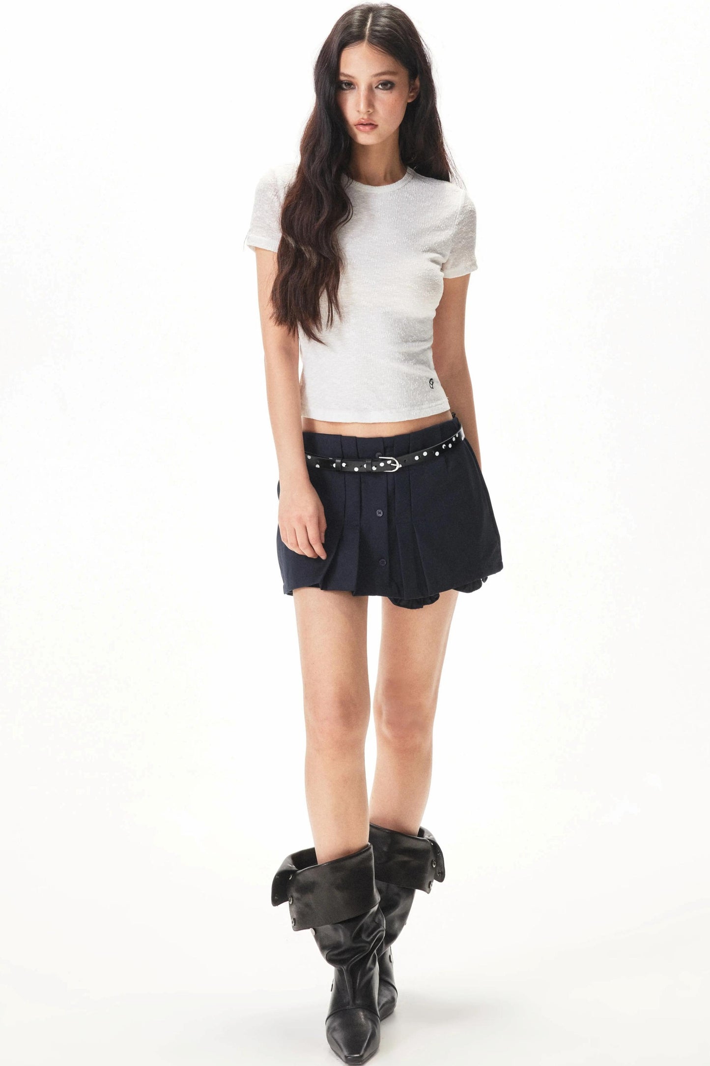 Retro Ruffled Blazer Skirt