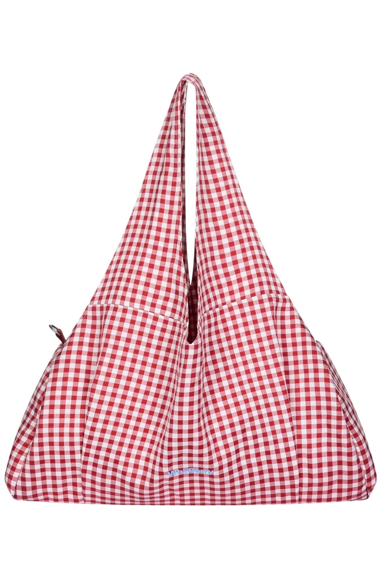 Vintage Strawberry Zipper Tote