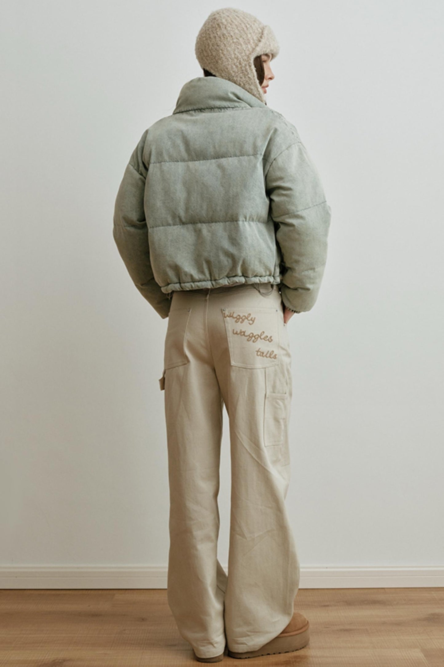 High-Waisted Embroidered Pants