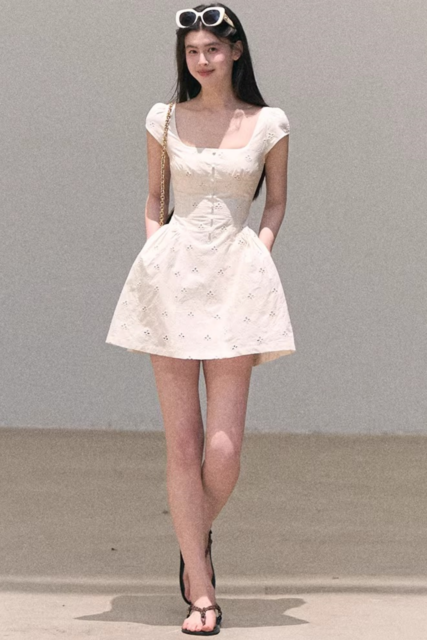 Pure Cotton Embroidered Dress