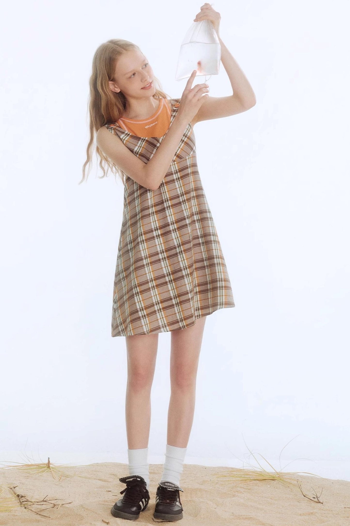 Tangerine Playful Clash Dress