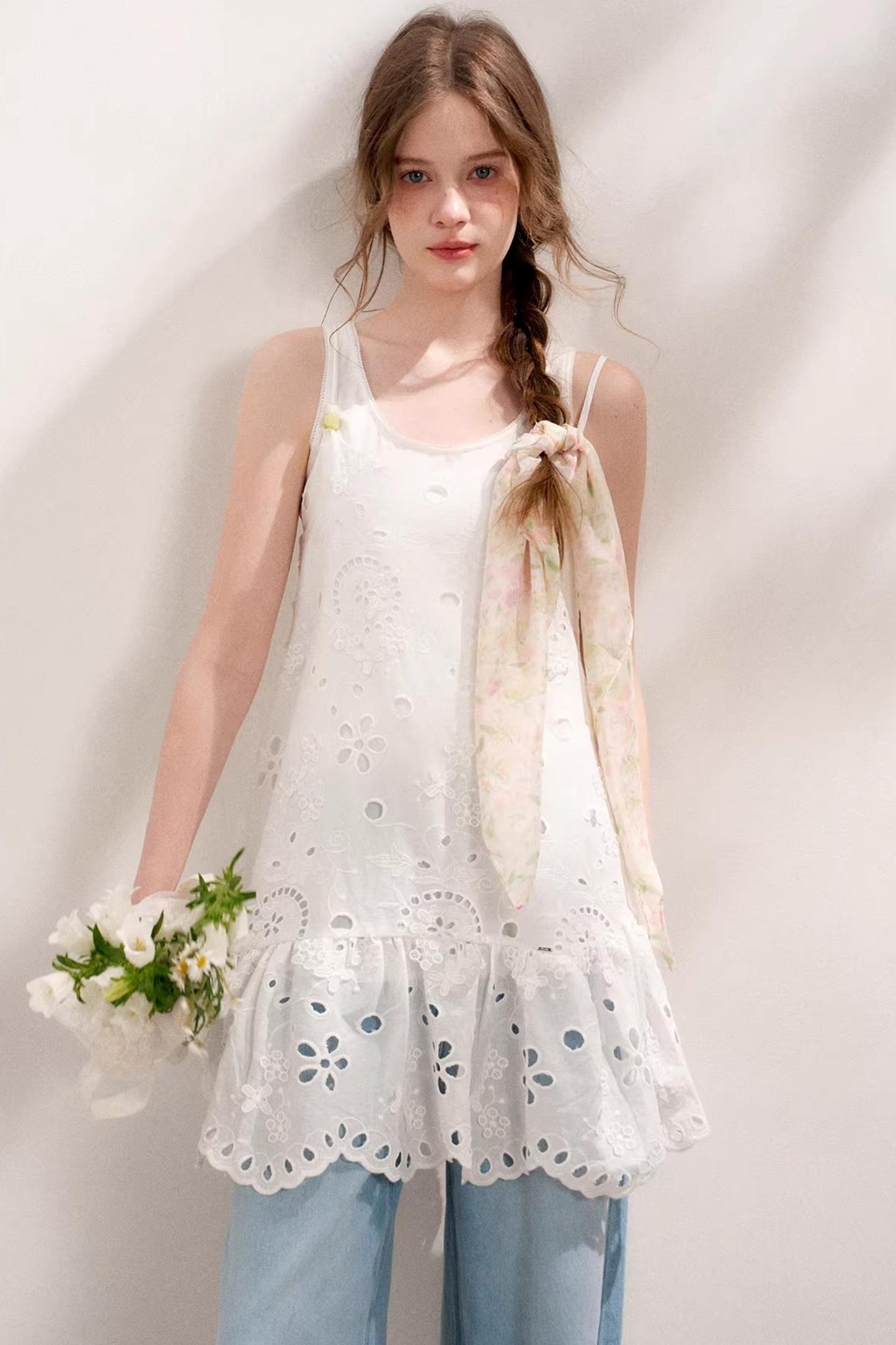 Island Chic Beaded Halter Dress