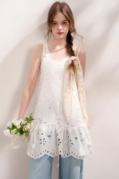 Island Chic Beaded Halter Dress