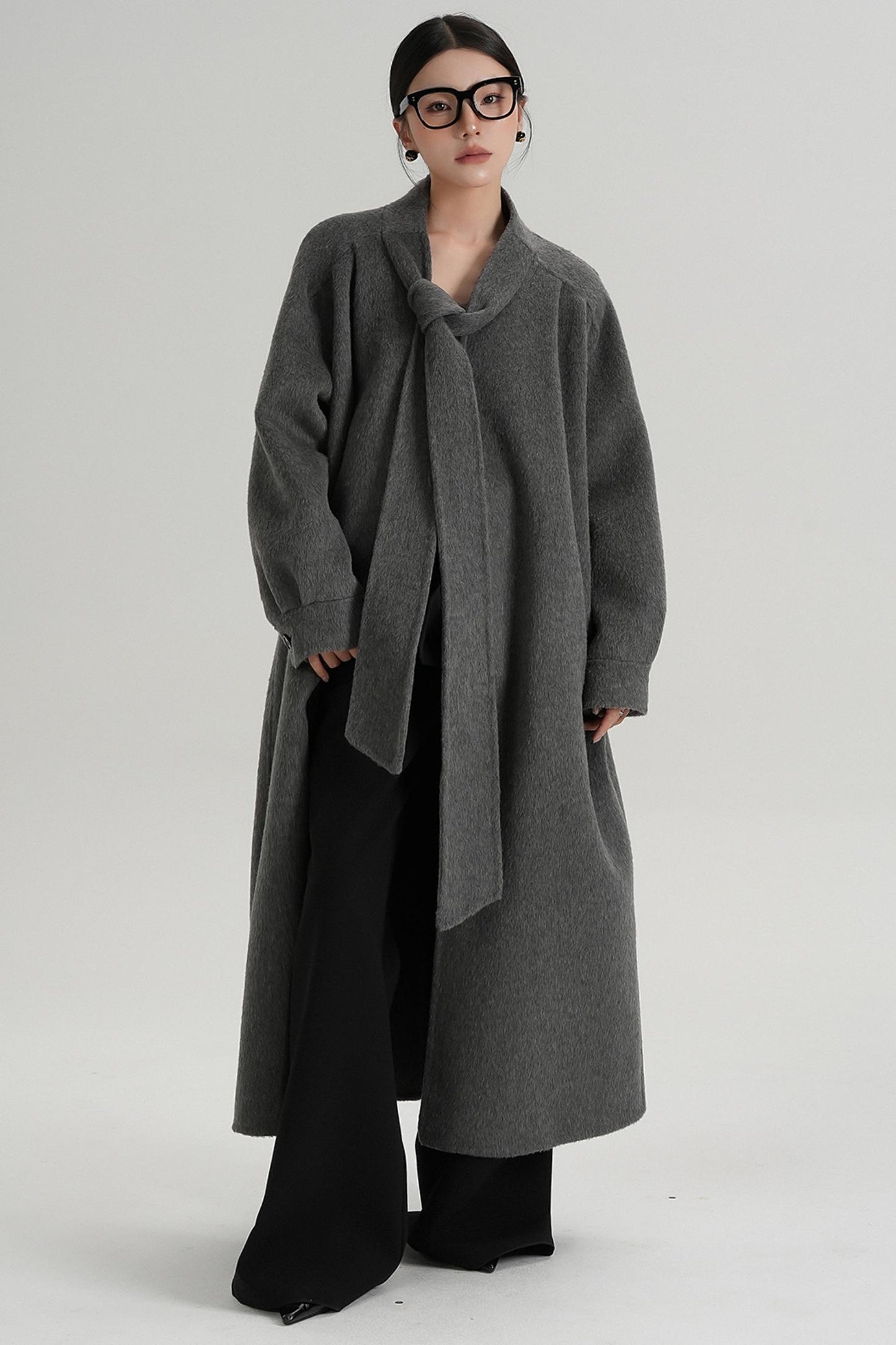 Temperament Woolen Long Coat