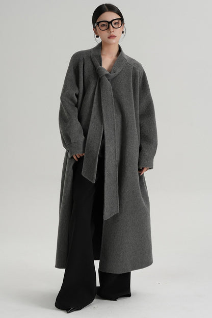 Temperament Woolen Long Coat