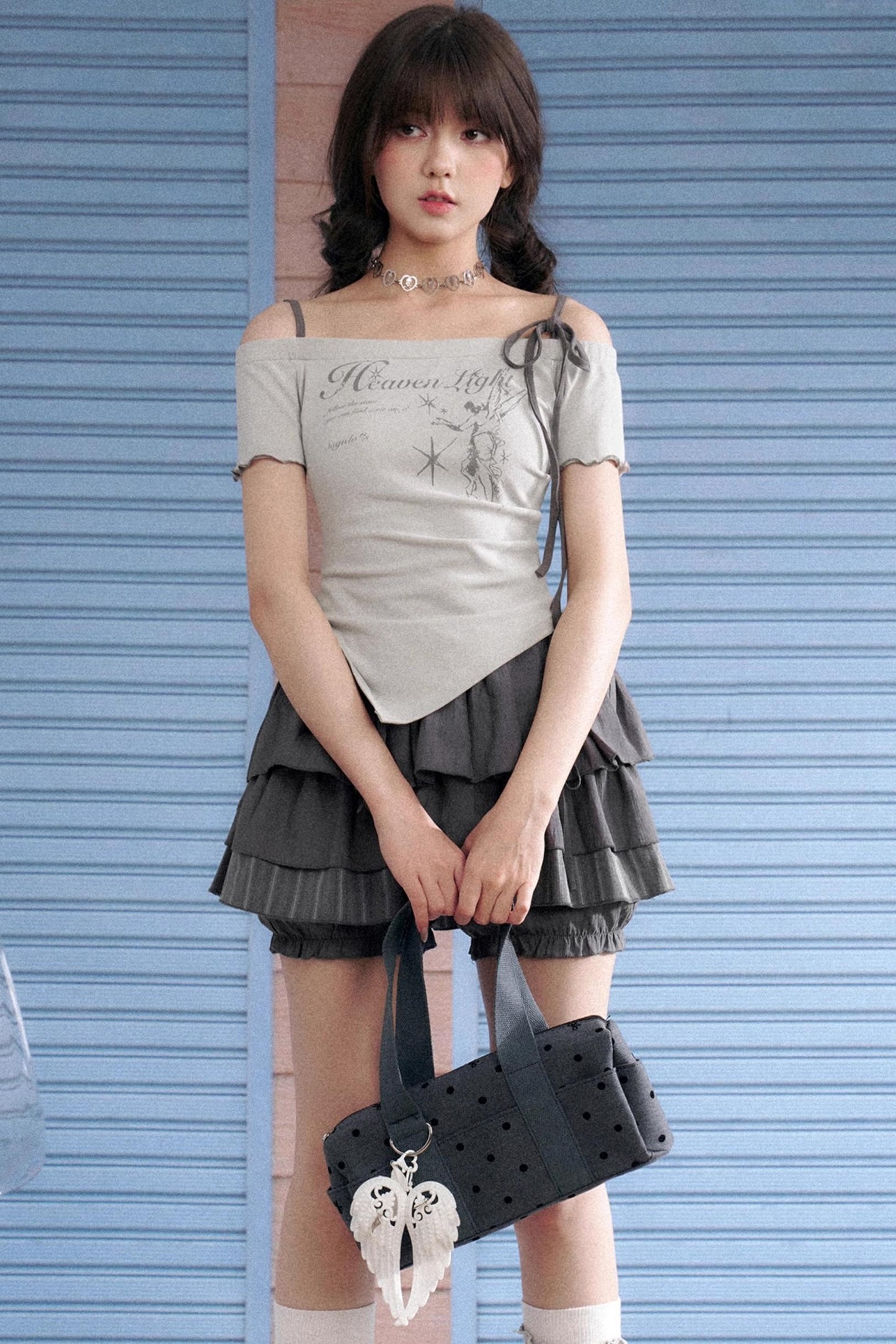 Angel Asymmetrical Summer Top