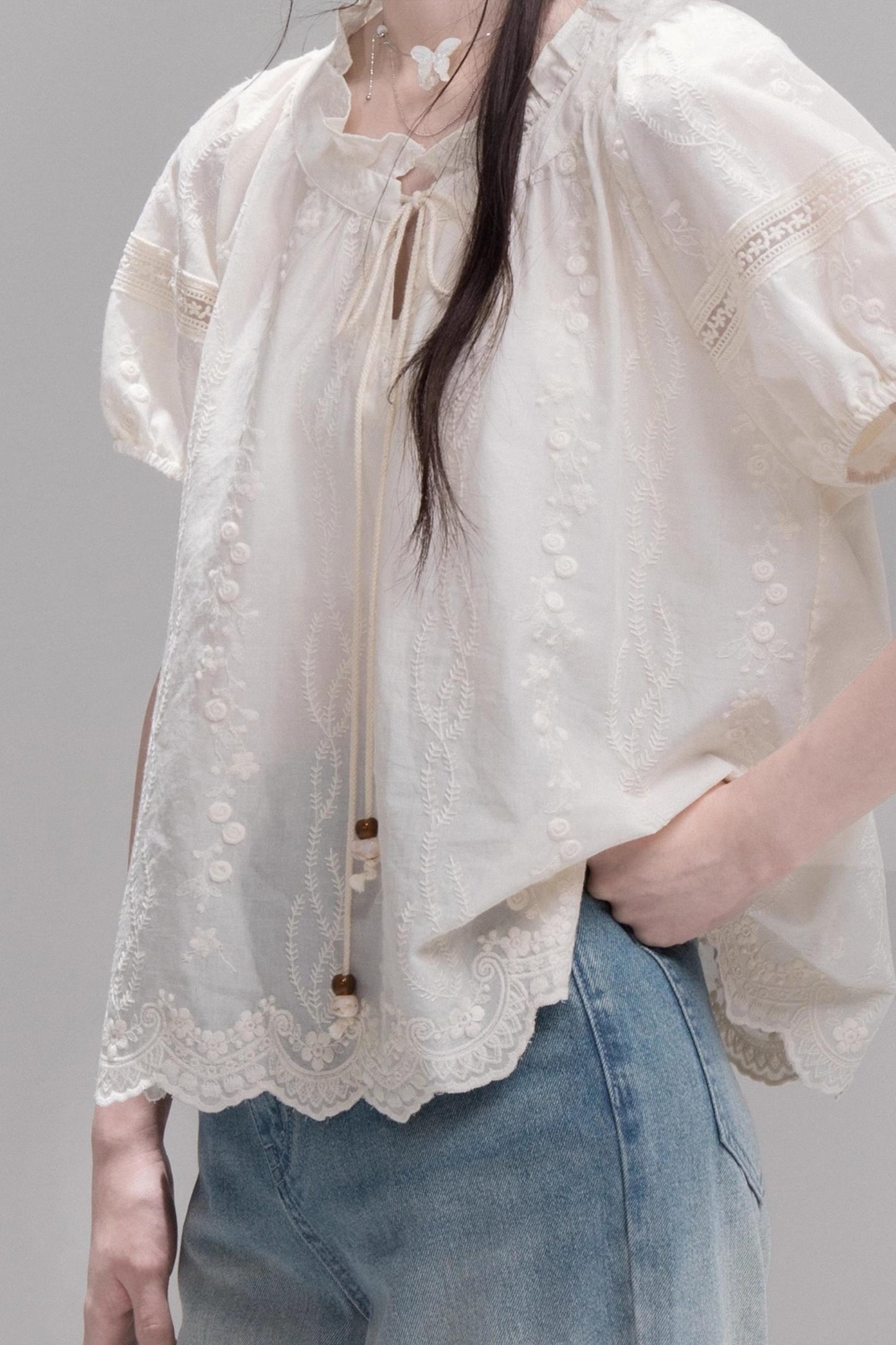 Apricot Lace Bubble Tee