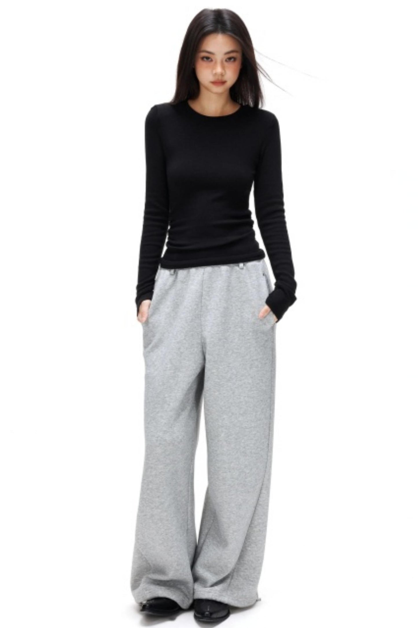 Plaid Patchwork Fleece-Lined Pants