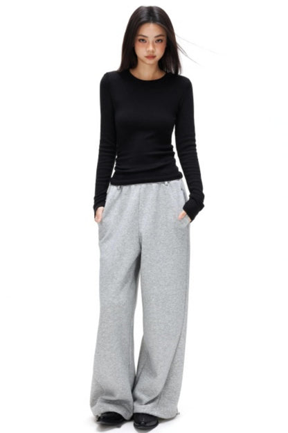 Plaid Patchwork Fleece-Lined Pants