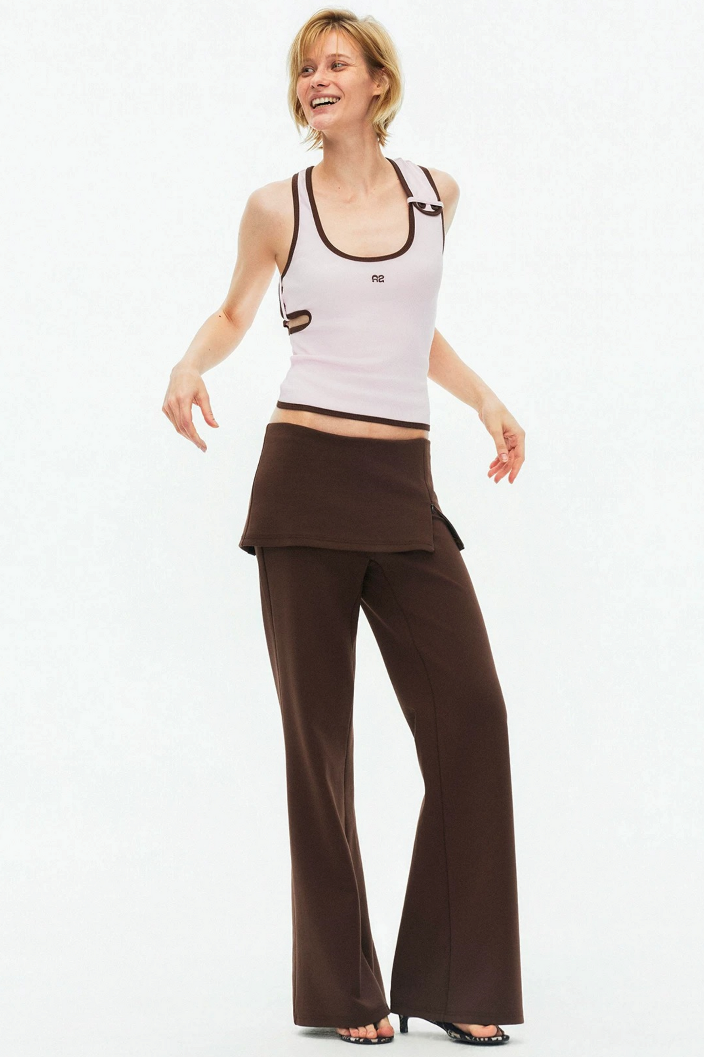 Asymmetrical Color-Blocking Tank Top