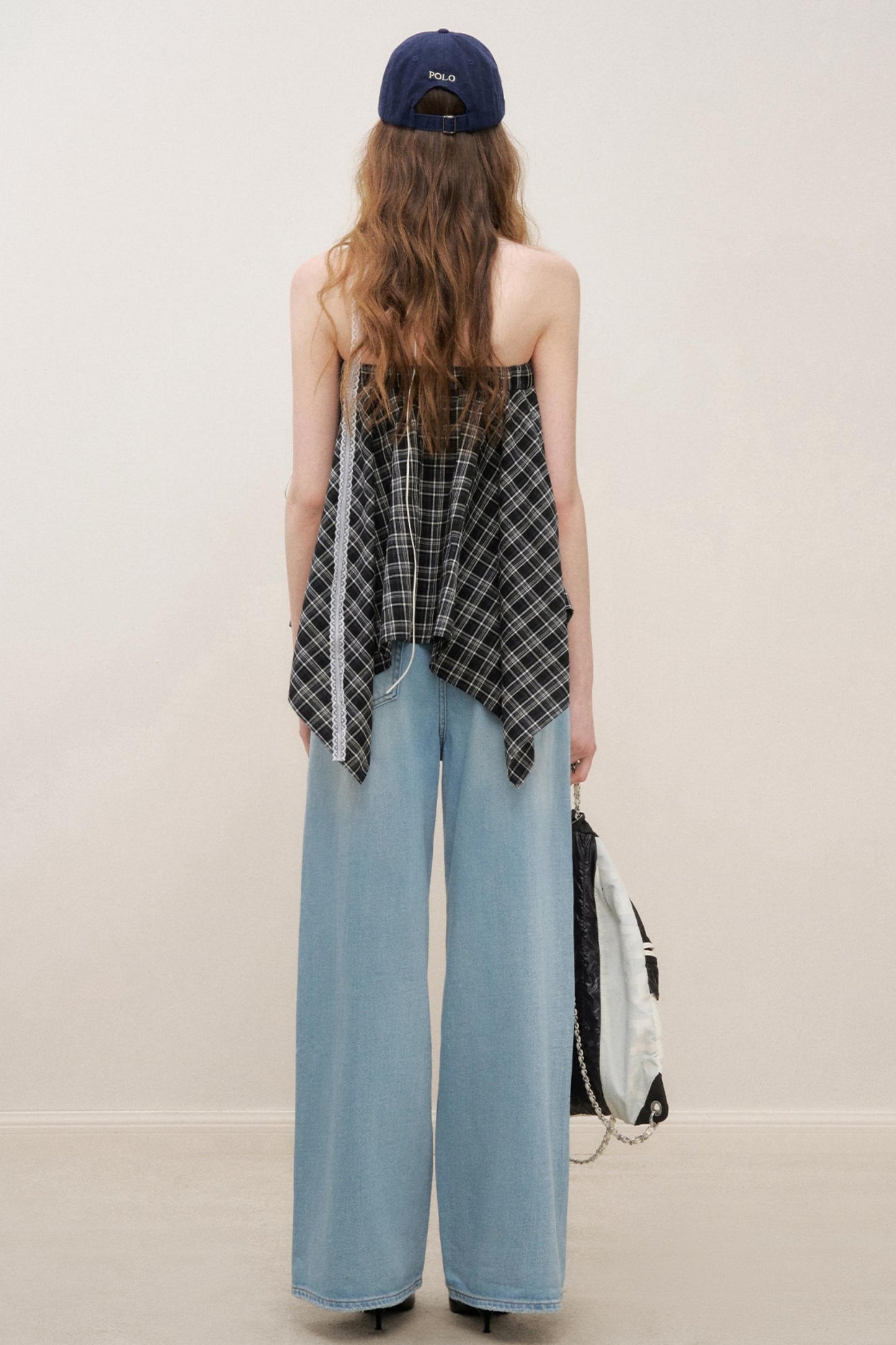 Asymmetrical Checkered Top- Skirt