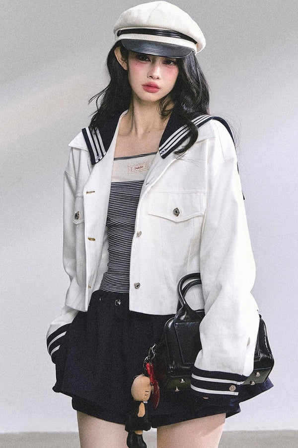 Luxury Denim Cargo Jacket