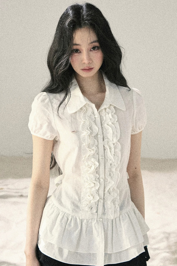 Pure White Ruffled Blouse