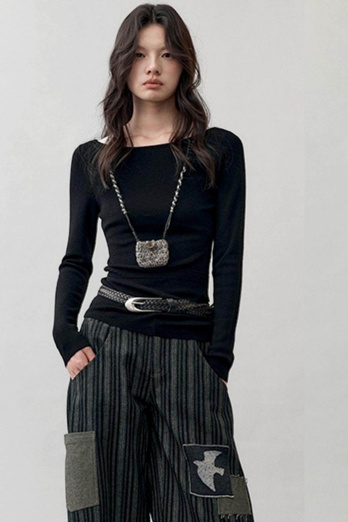 Cloud Yarn Long-sleeved Top