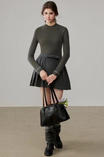 Vintage Jacquard Sweater Shawl Set-Up