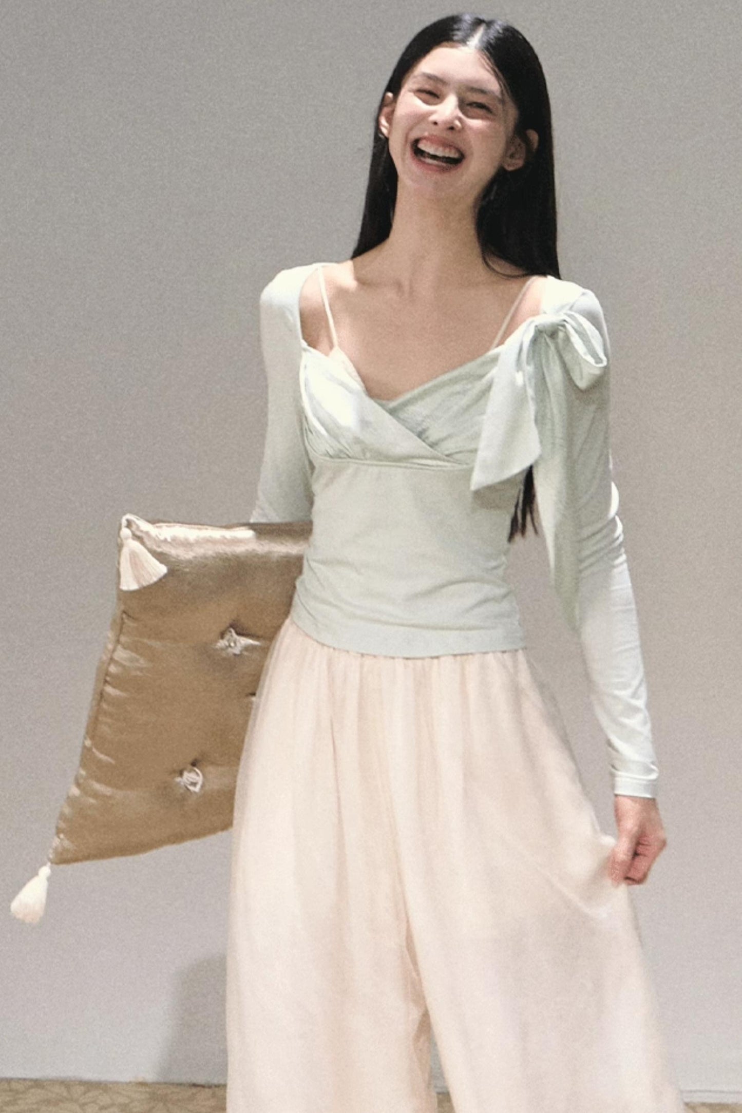 Blue Night Silk Scarf Top