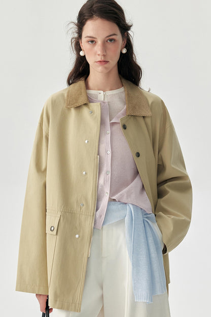 Relaxation Lapel Trench Coat