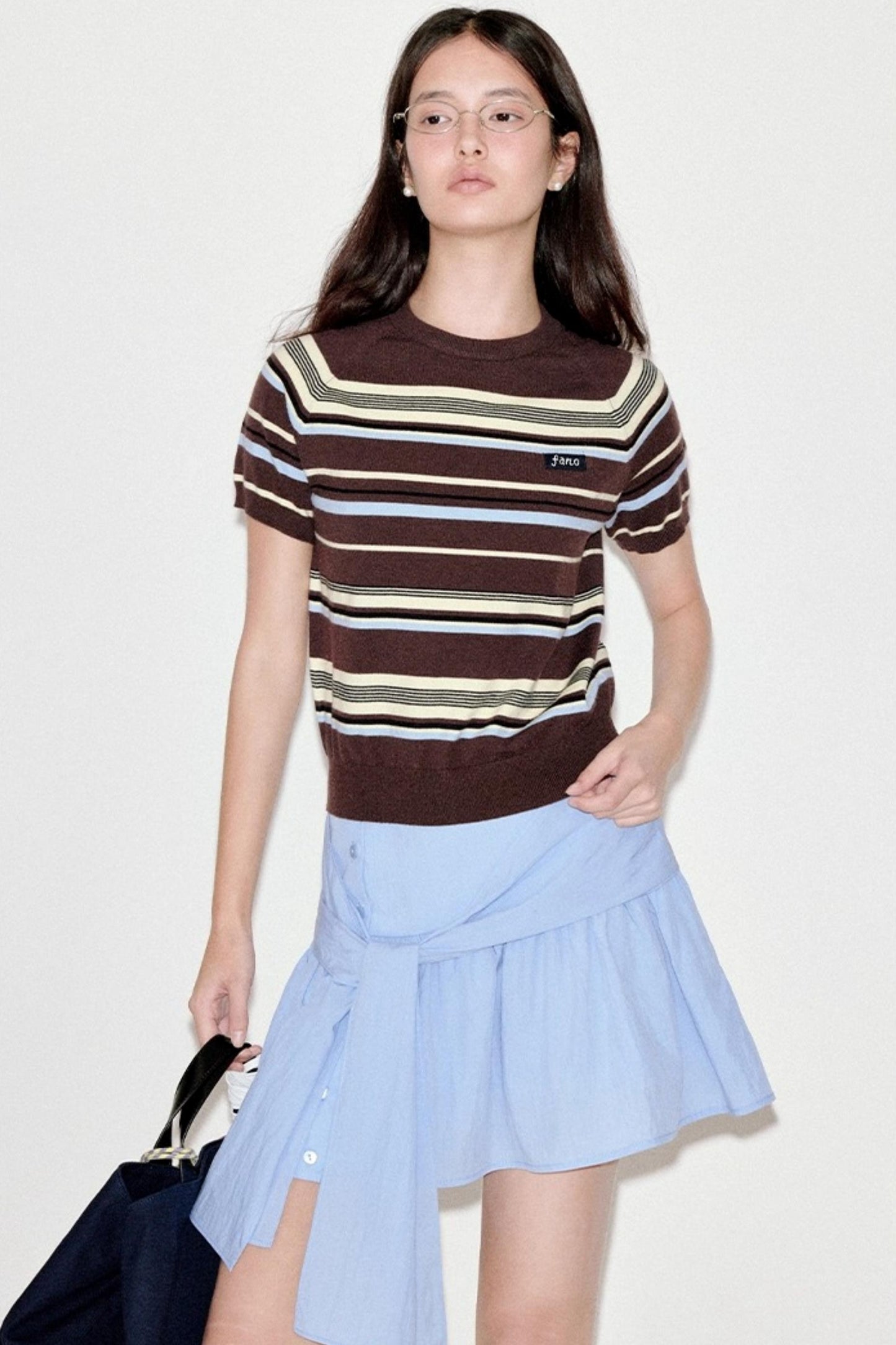 Fano Pleated Side Tie Skirt