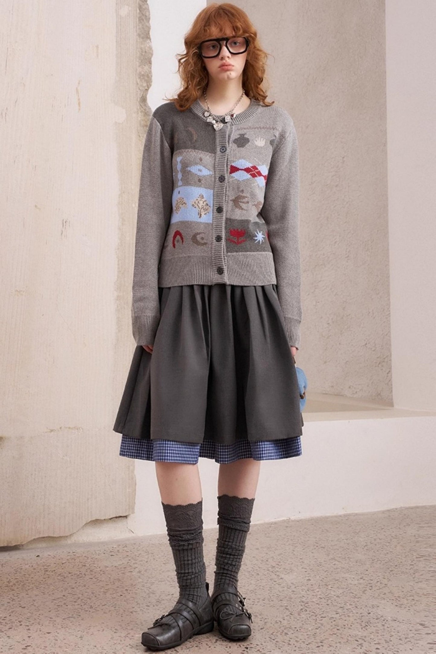 Fair Isle Slim Fit Cardigan