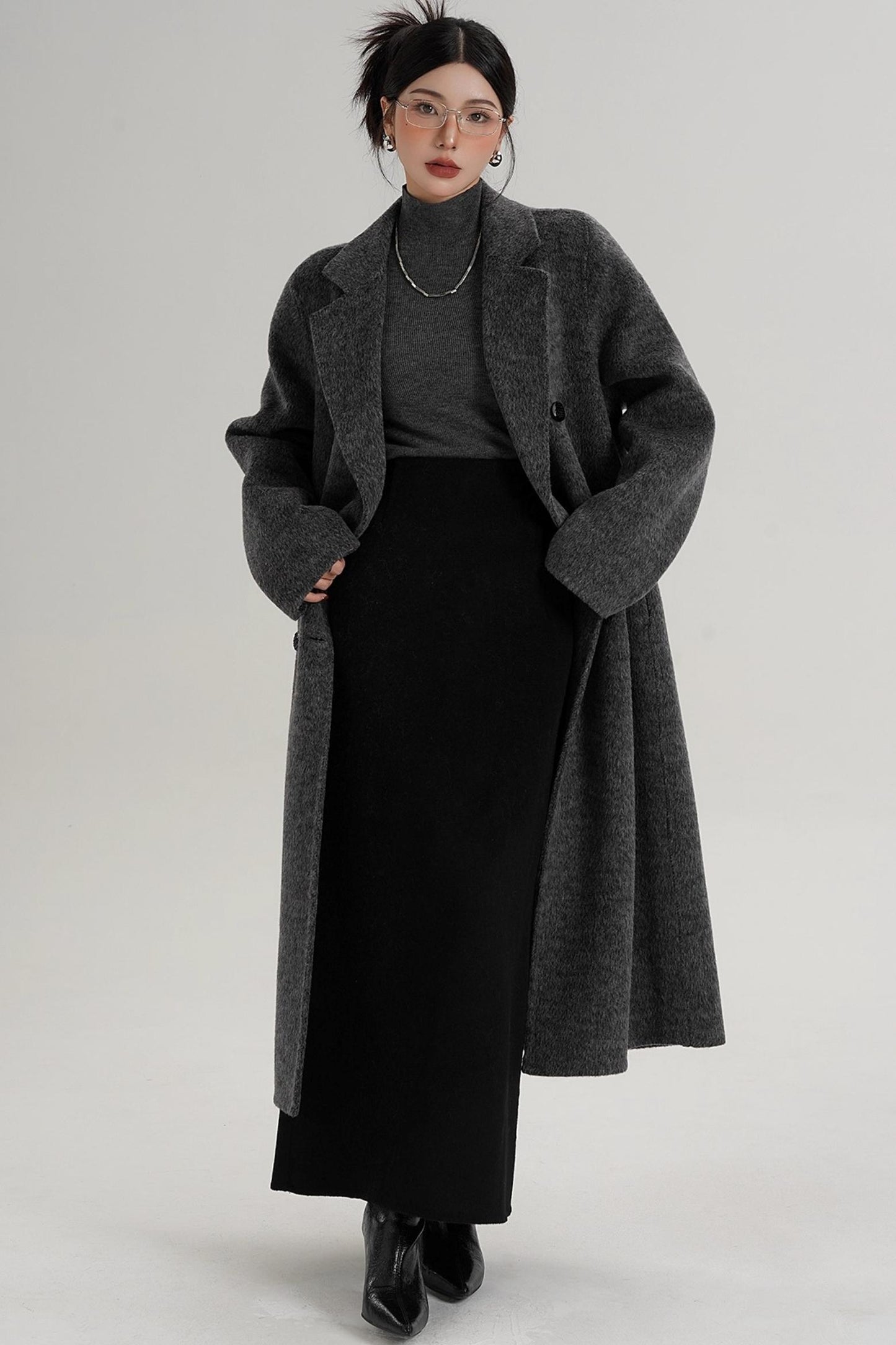 Textured Wool Suit Coat