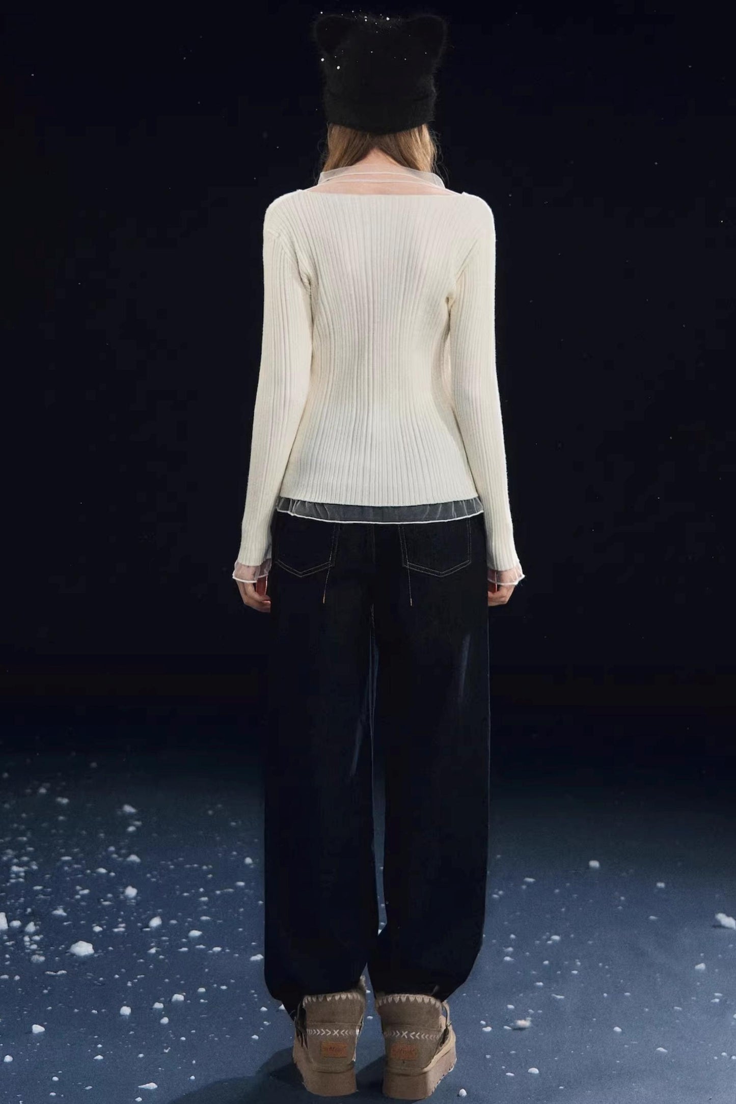 Mesh Splicing High-Elastic Base Shirt