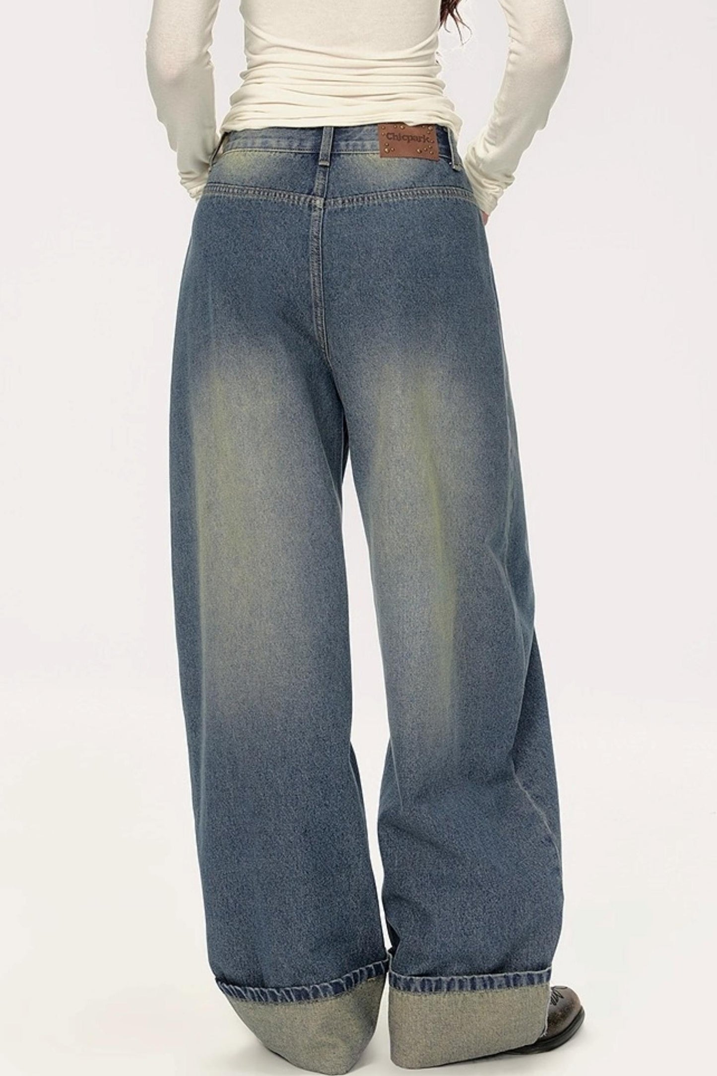 High-Waisted Wide-Leg Jeans