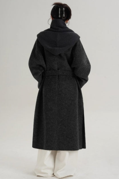 Hooded Double-Sided Wool Coat