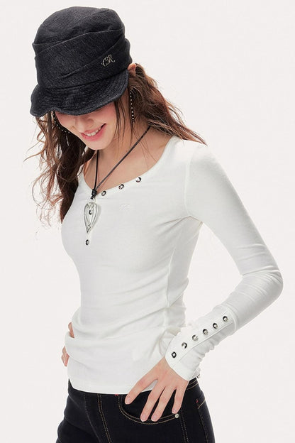 Black-White Knit Sweater