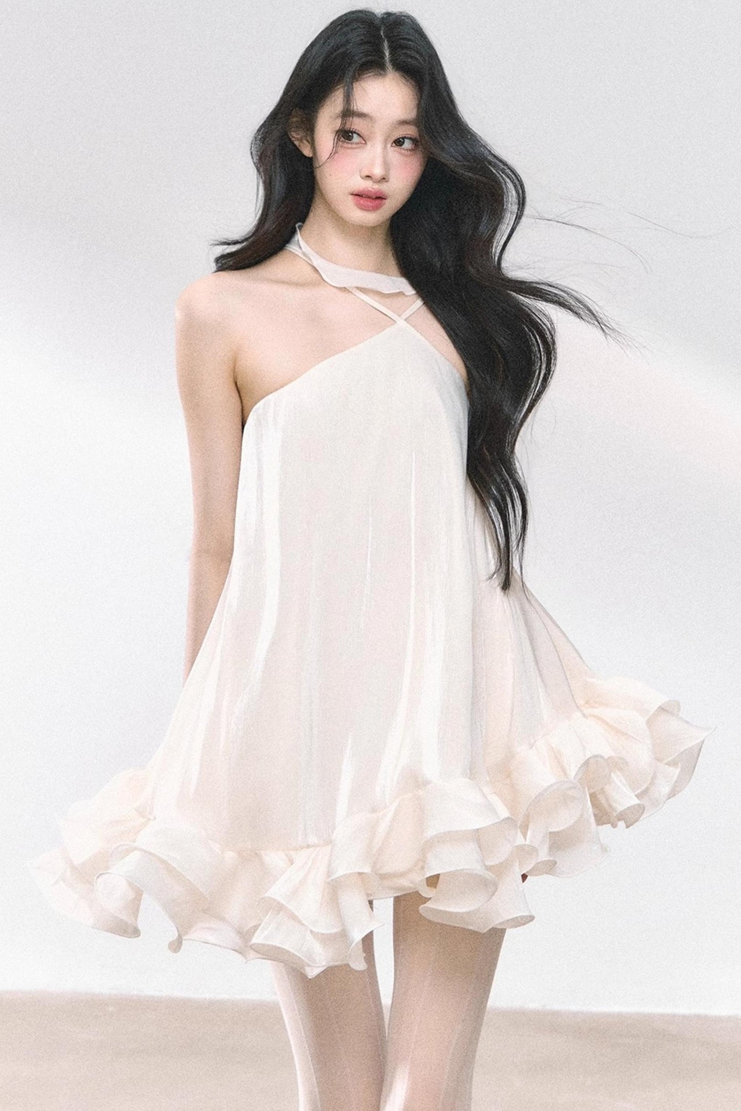 Summer Apricot Elegance Dress