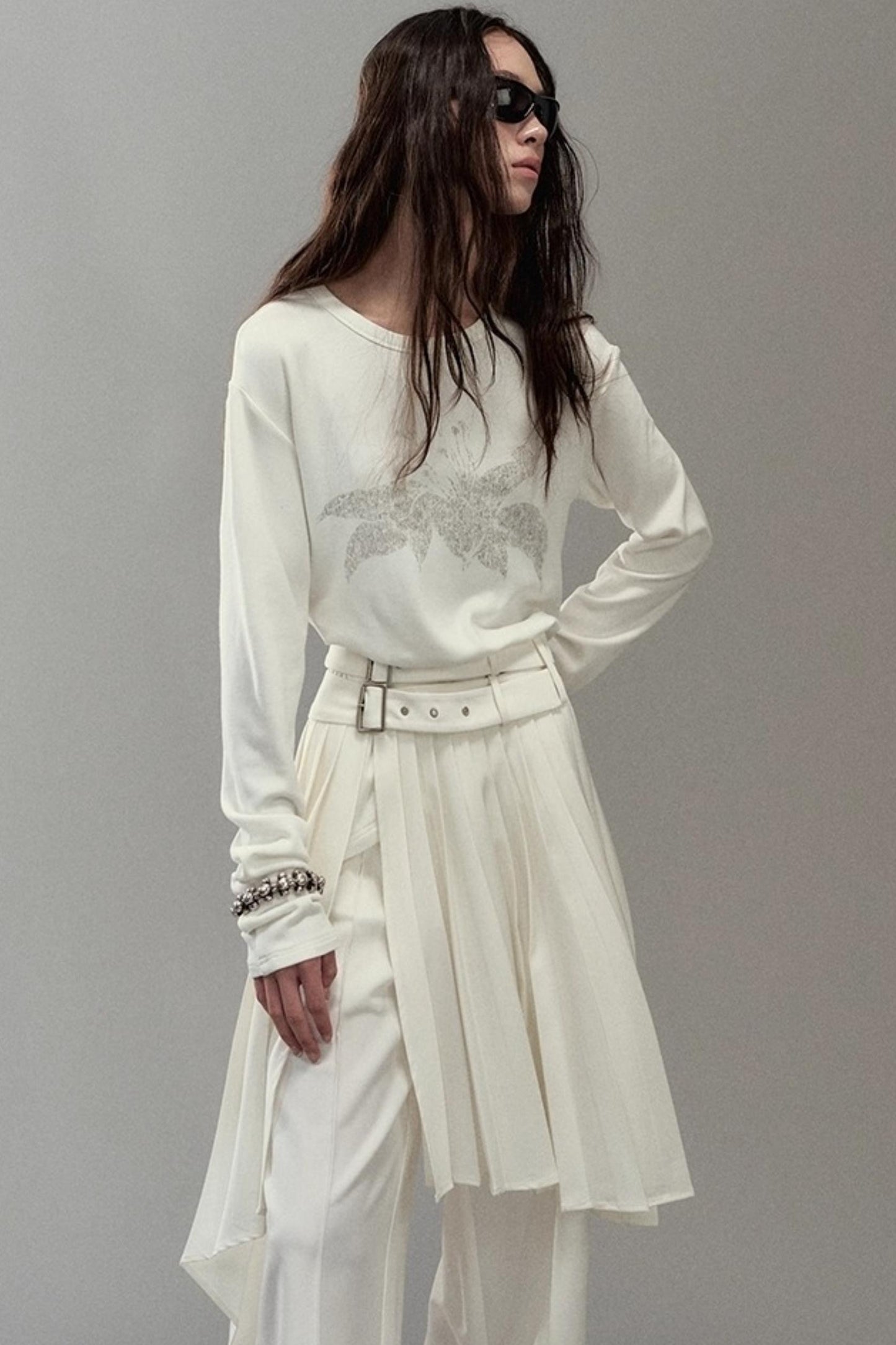 Floating Floral Crewneck Top