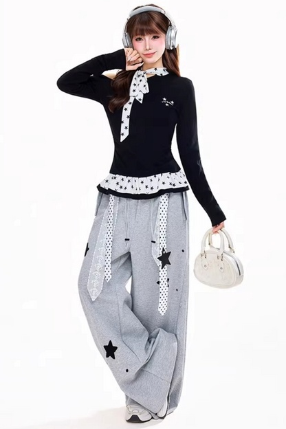 American Retro Wide-Leg Pants