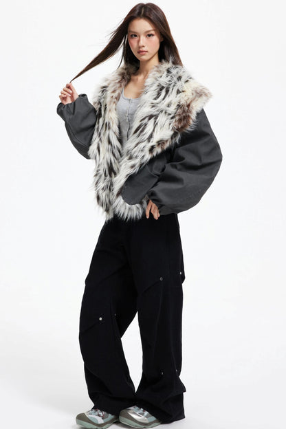 Winter Luxe Fur Collar Jacket
