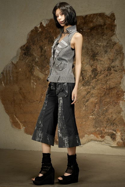 Punk Dark Flared Pants