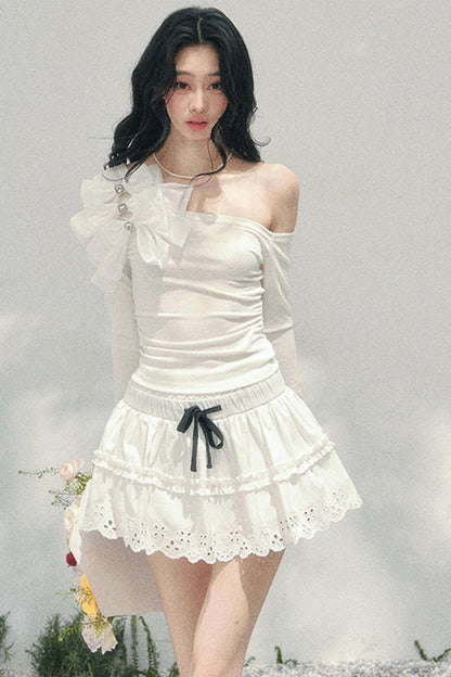 Morning Mist Off-Shoulder Top