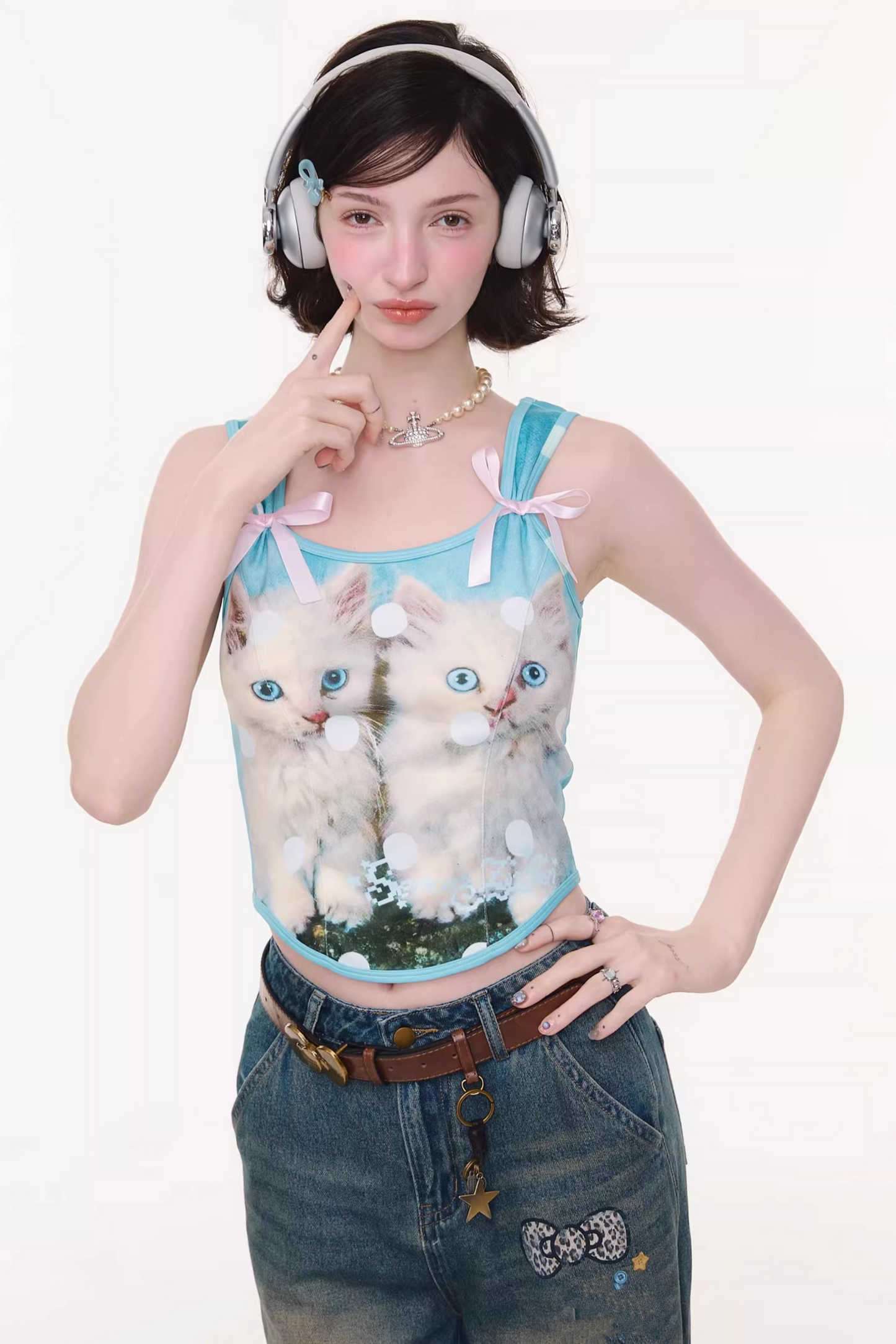 Soft Candy Polka Dot Top