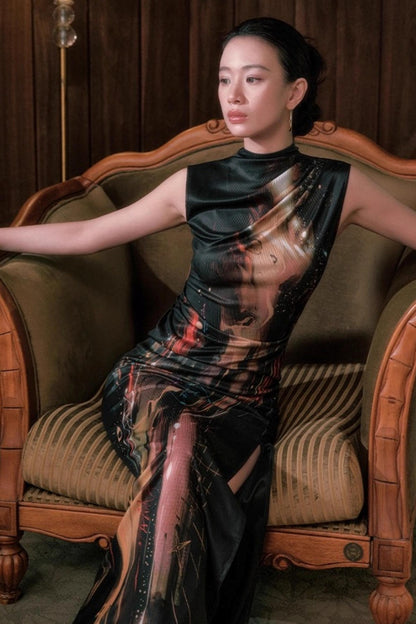 Night City Cheongsam Dress