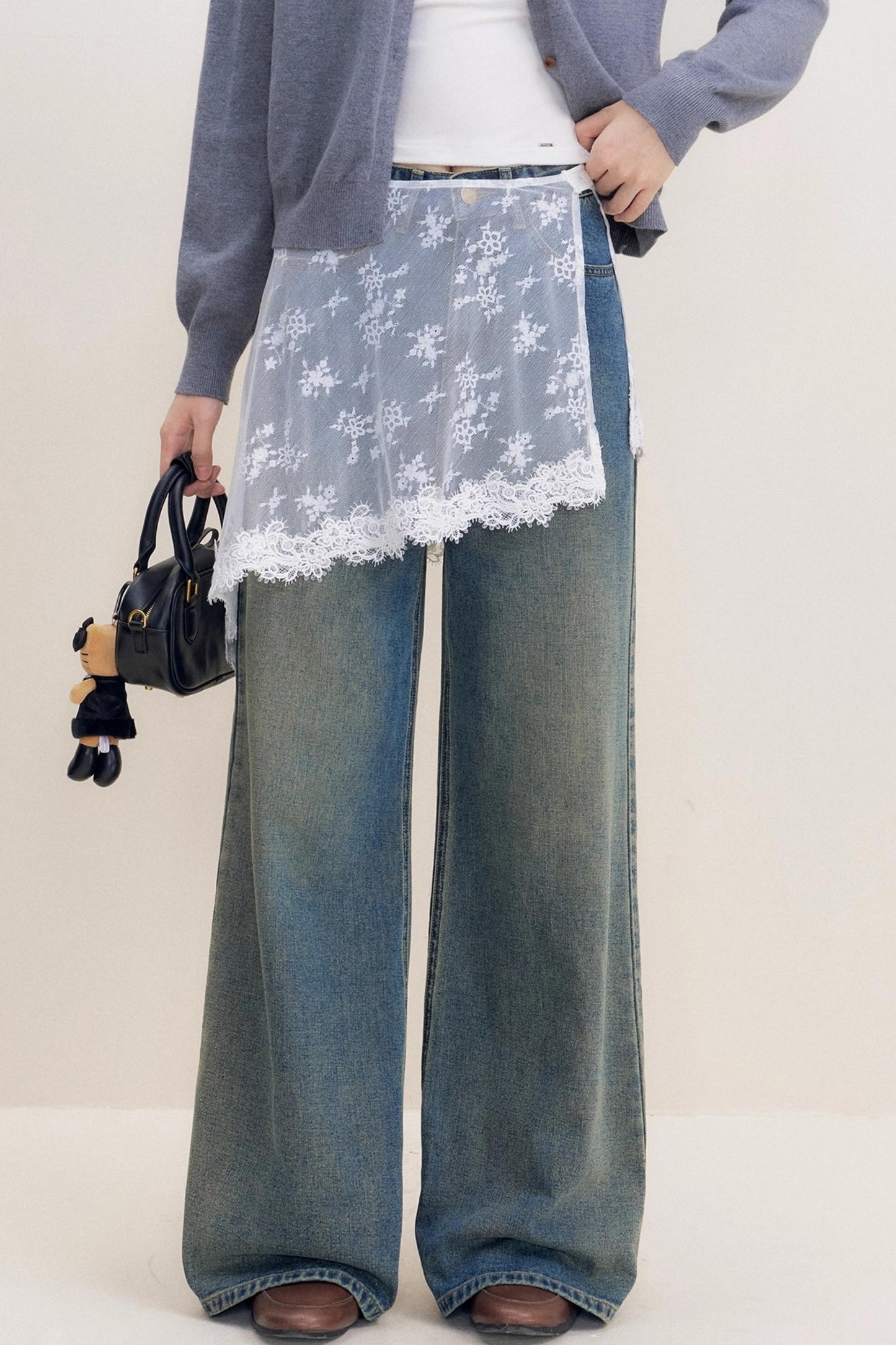 Lazy Cat Leg Jeans Set-Up