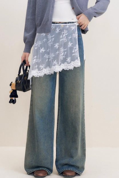 Lazy Cat Leg Jeans Set-Up