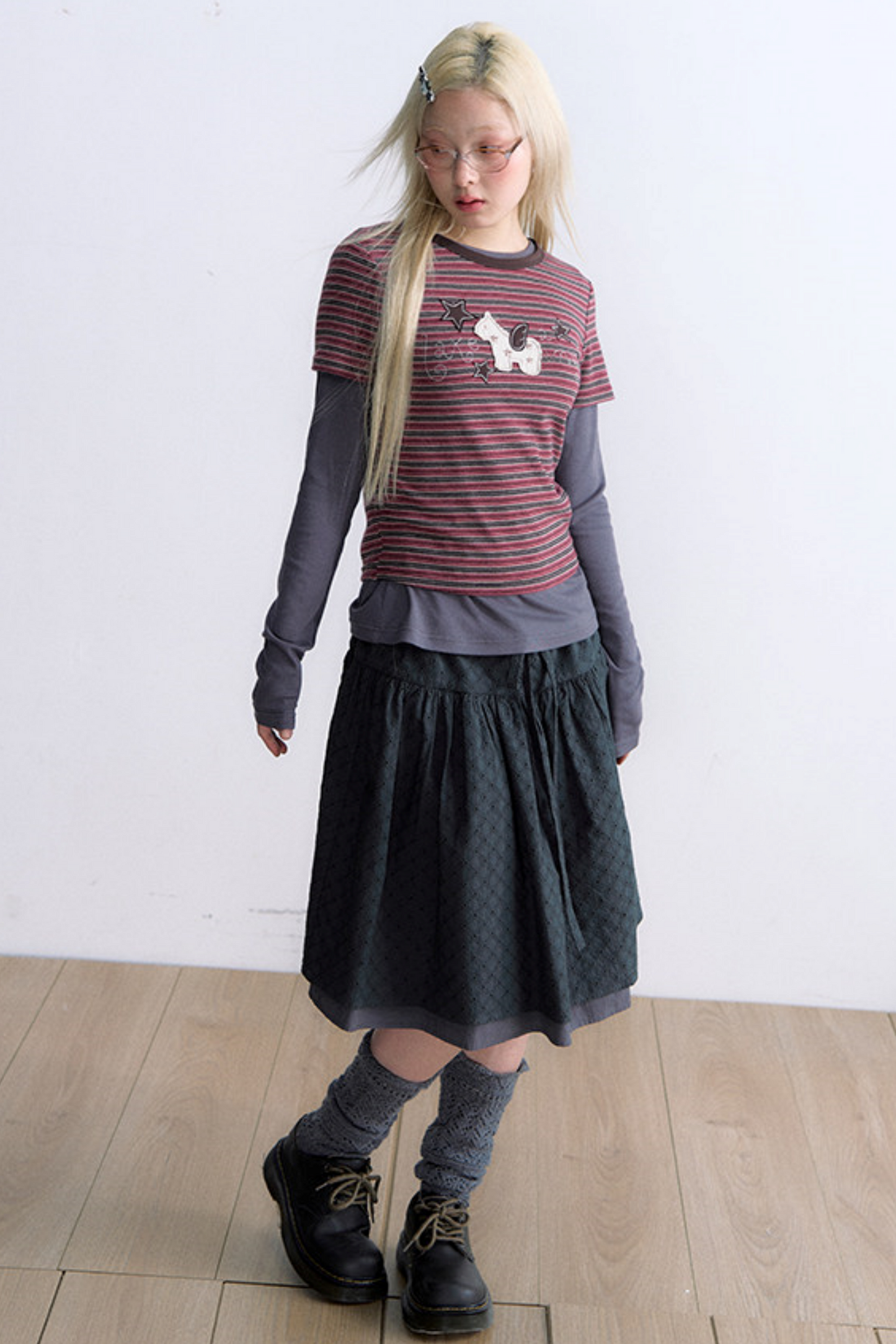 Decorative Button Layered Top