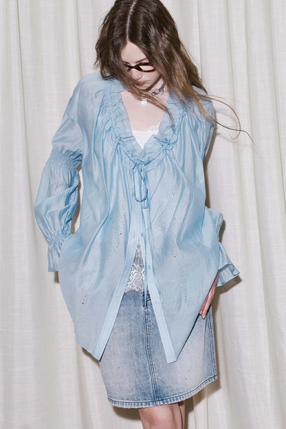 Butterfly V-Neck Summer Top