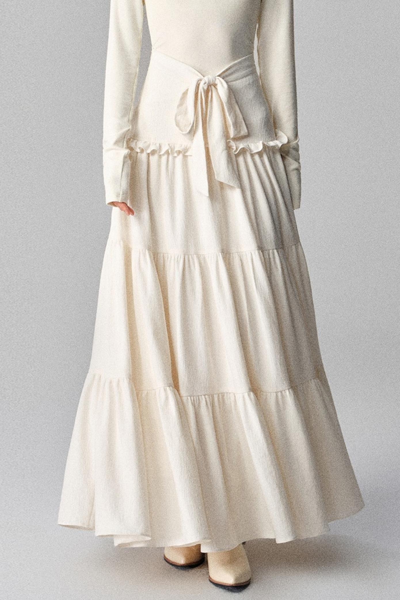 Mountains Melody White Skirt