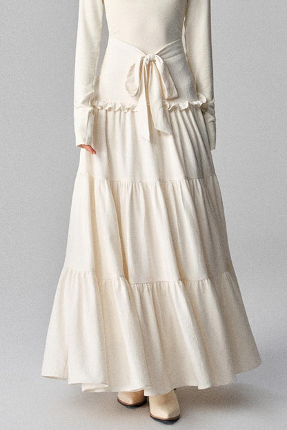 Mountains Melody White Skirt