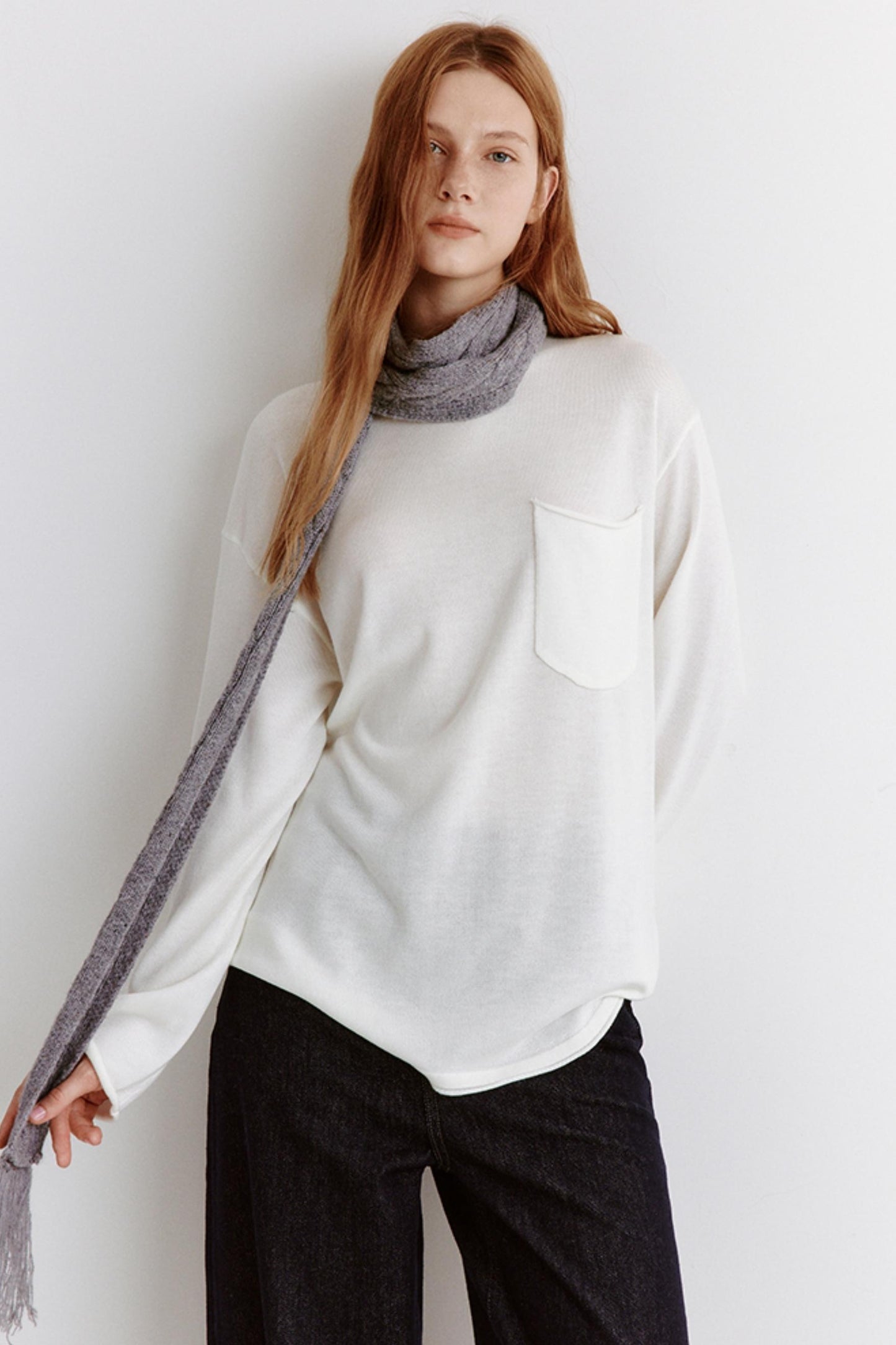 Relaxed Wool Patch Top