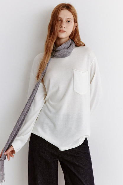 Relaxed Wool Patch Top