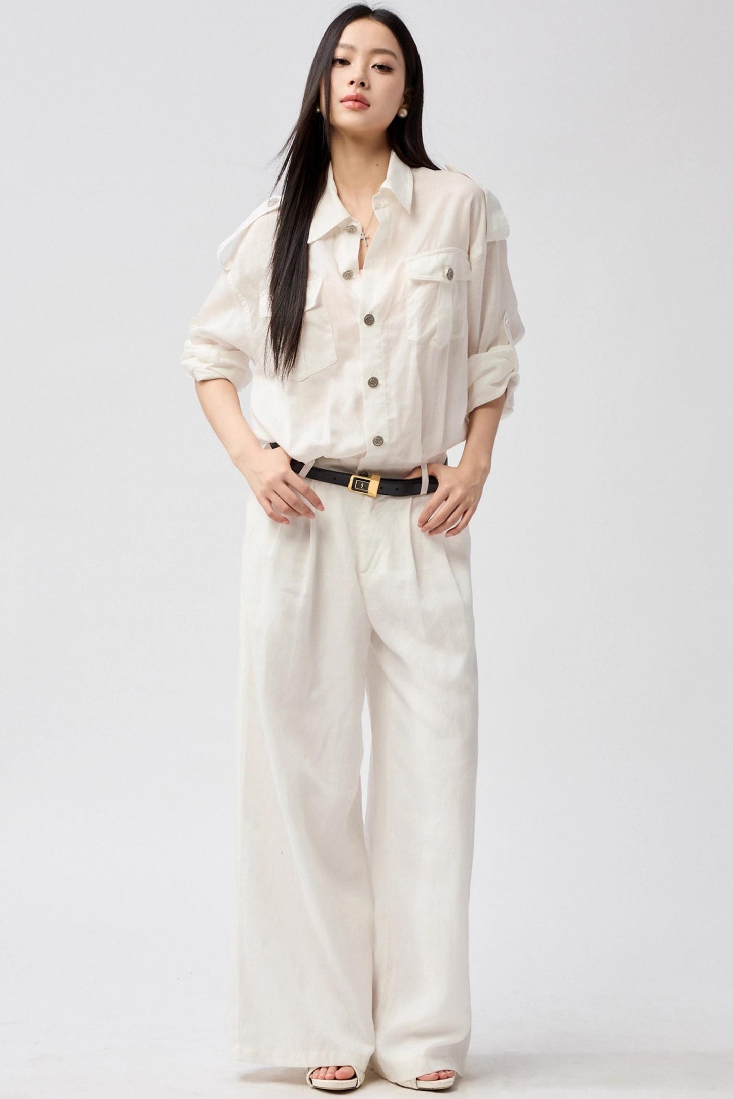 Elegant Line White Shirt