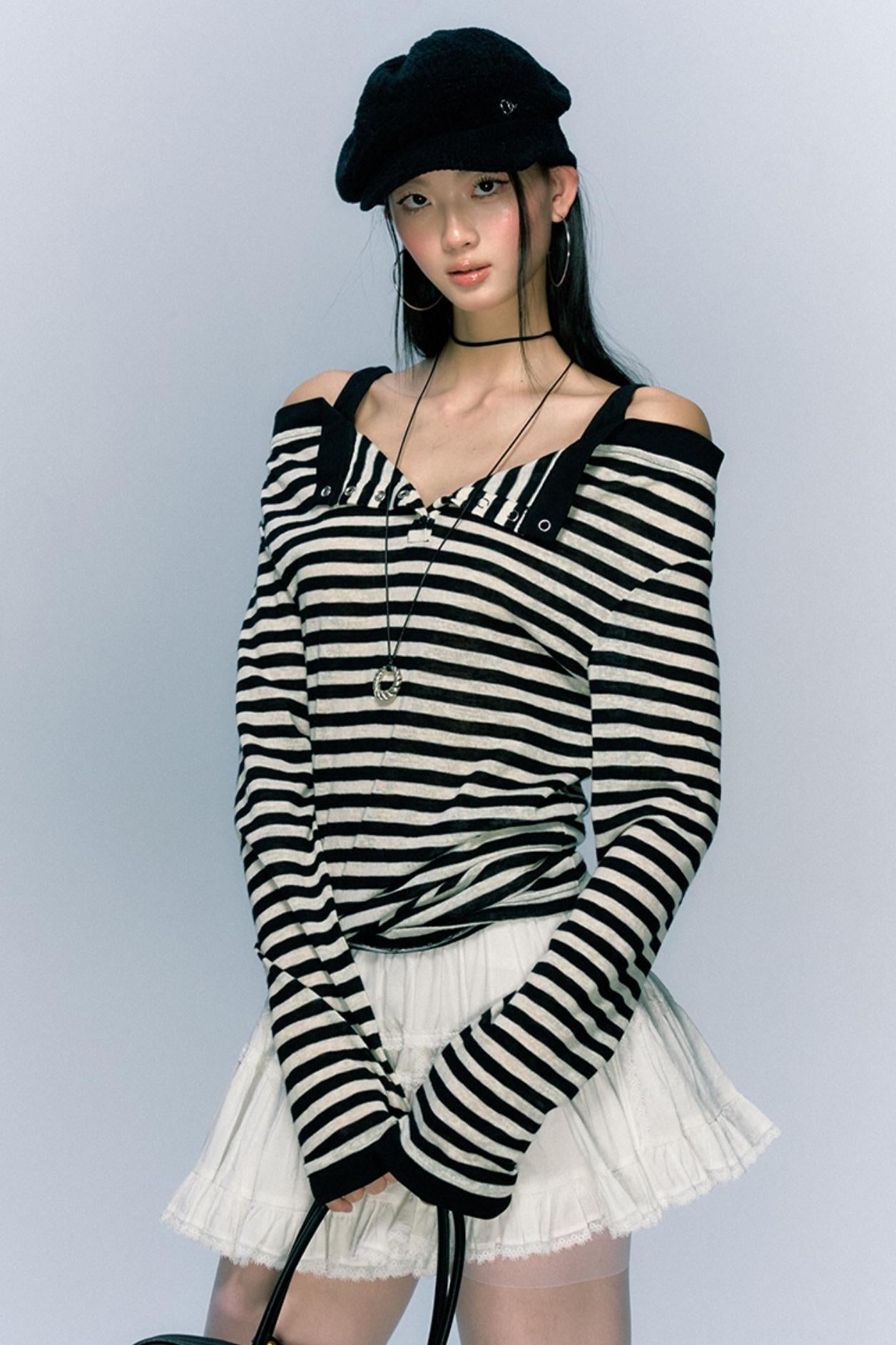 Sweet Cool Striped Slim Fit Top