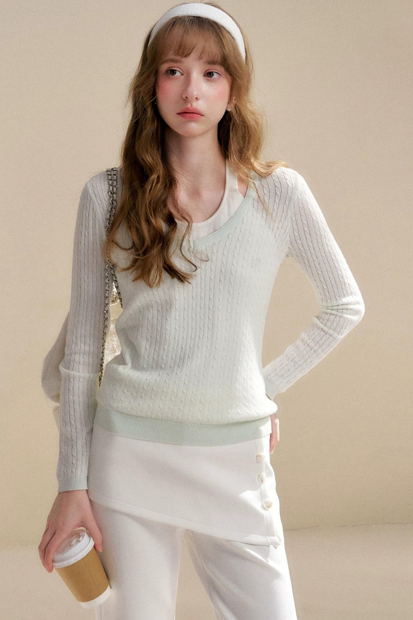 Maglione in Lana con Fragranza di Rosa