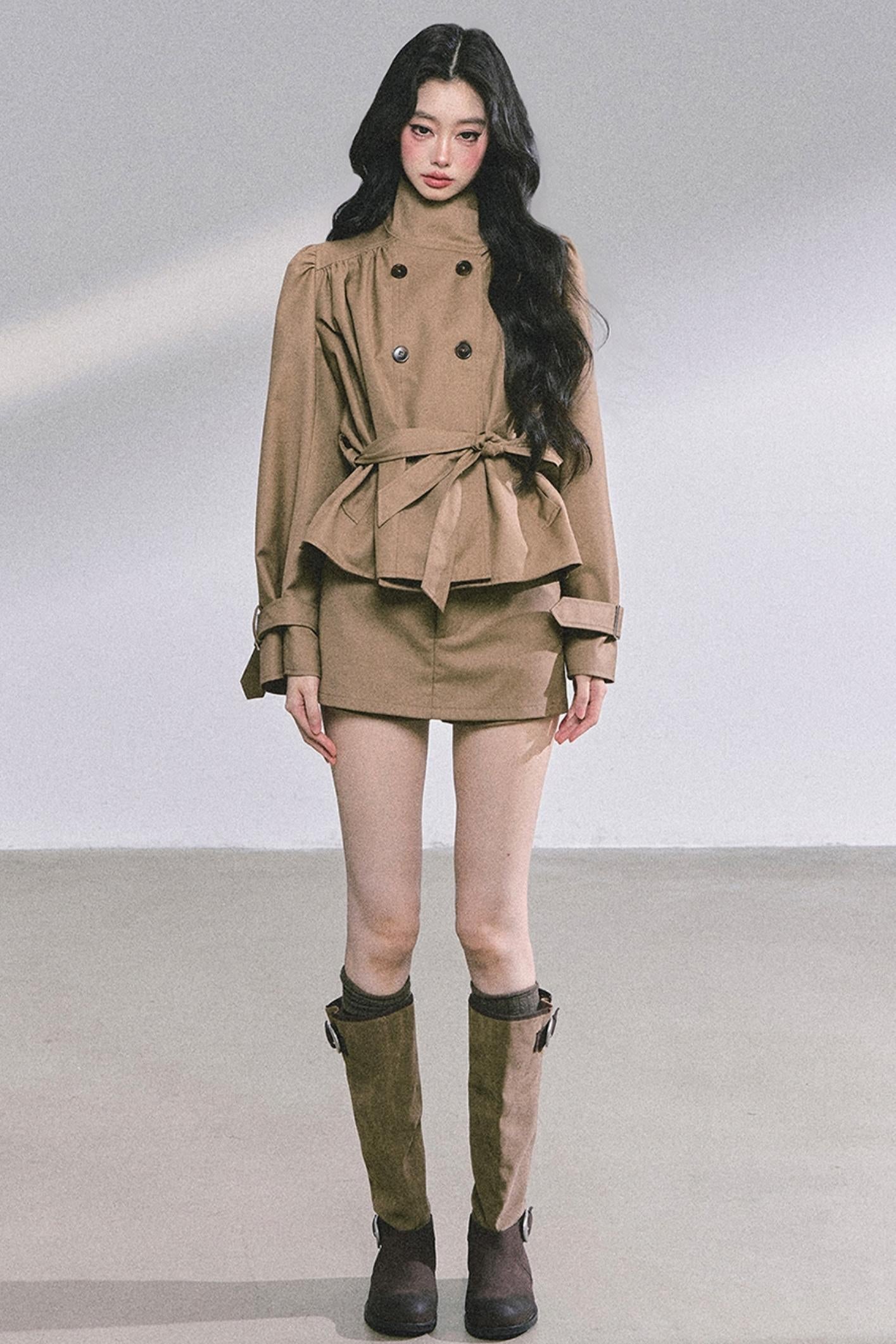 French Autumn Coat & Skirt Set-Up